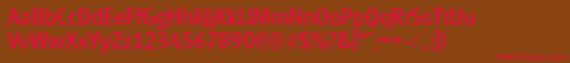 GlasgowserialMediumRegular Font – Red Fonts on Brown Background