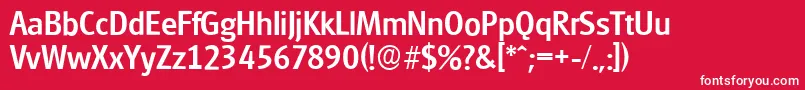 GlasgowserialMediumRegular Font – White Fonts on Red Background