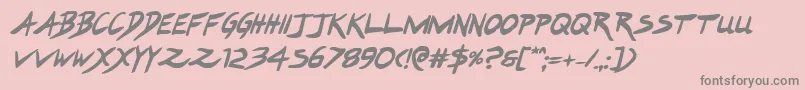 fuente Hakturusboldital – Fuentes Grises Sobre Fondo Rosa