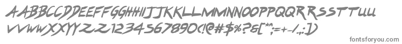 Hakturusboldital-Schriftart – Graue Schriften auf weißem Hintergrund