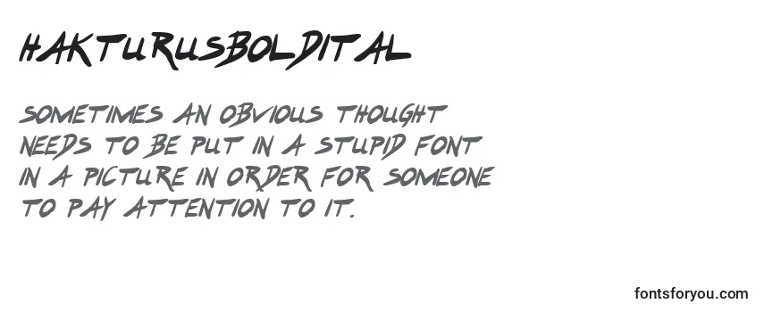 Review of the Hakturusboldital Font