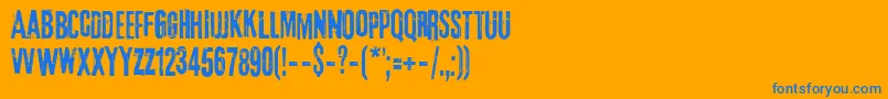 3rdMan Font – Blue Fonts on Orange Background