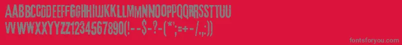 フォント3rdMan – 赤い背景に灰色の文字