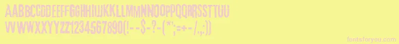 3rdMan Font – Pink Fonts on Yellow Background