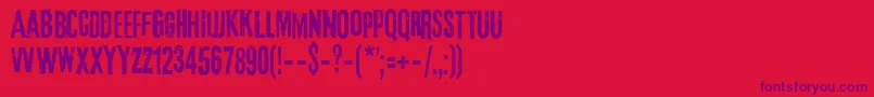 3rdMan Font – Purple Fonts on Red Background