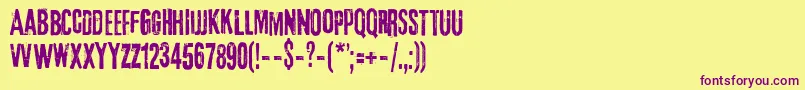 3rdMan Font – Purple Fonts on Yellow Background