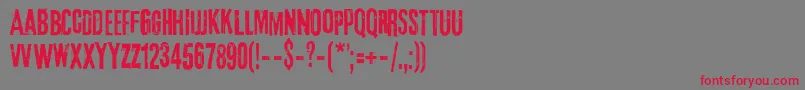 3rdMan Font – Red Fonts on Gray Background