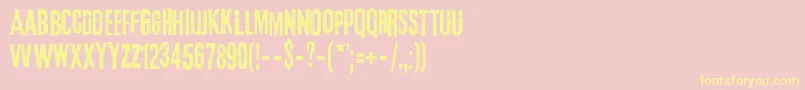 3rdMan Font – Yellow Fonts on Pink Background