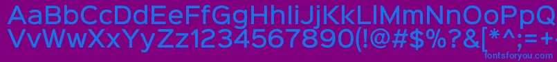 Sinkinsans500medium Font – Blue Fonts on Purple Background