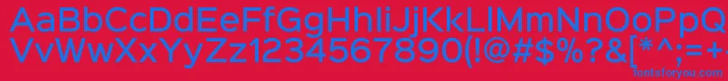 Sinkinsans500medium Font – Blue Fonts on Red Background