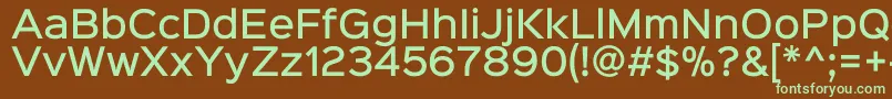 Шрифт Sinkinsans500medium – зелёные шрифты на коричневом фоне