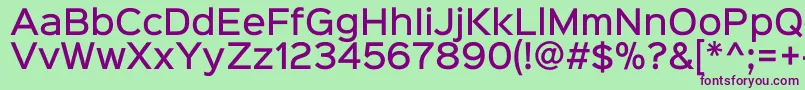 フォントSinkinsans500medium – 緑の背景に紫のフォント