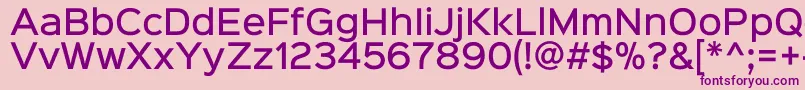 Sinkinsans500medium-Schriftart – Violette Schriften auf rosa Hintergrund
