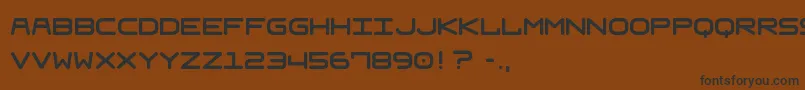 Czcionka Frau2 – czarne czcionki na brązowym tle