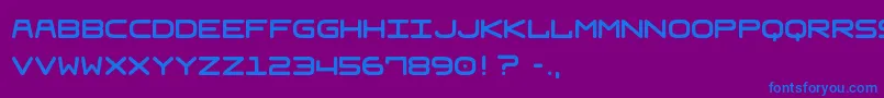 フォントFrau2 – 紫色の背景に青い文字