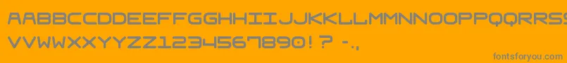 フォントFrau2 – オレンジの背景に灰色の文字