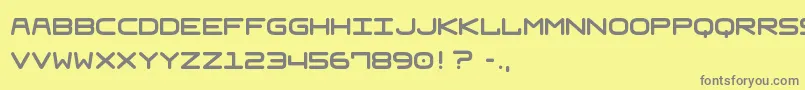 フォントFrau2 – 黄色の背景に灰色の文字