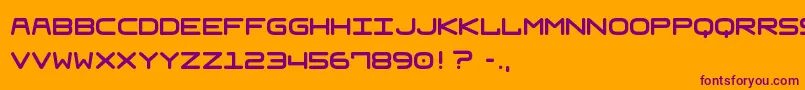 Шрифт Frau2 – фиолетовые шрифты на оранжевом фоне