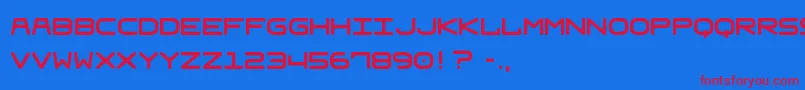 Frau2 Font – Red Fonts on Blue Background
