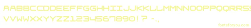 フォントFrau2 – 白い背景に黄色の文字