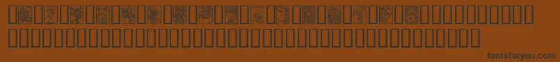 ArtNouveauFlowers Font – Black Fonts on Brown Background