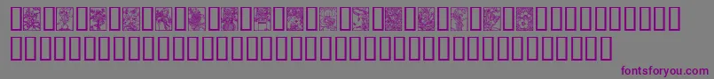 ArtNouveauFlowers Font – Purple Fonts on Gray Background