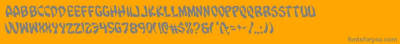 Eggrollrotate Font – Gray Fonts on Orange Background