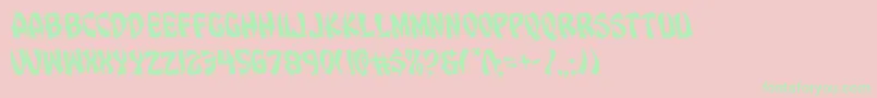 Eggrollrotate Font – Green Fonts on Pink Background