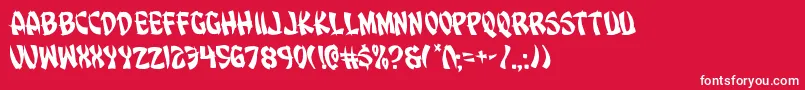 Eggrollrotate Font – White Fonts on Red Background