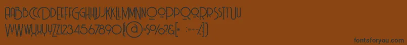 Więcej informacji o czcionce Billionairemediumgrunge Czcionka Billionairemediumgrunge – czarne czcionki na brązowym tle