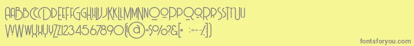 Więcej informacji o czcionce Billionairemediumgrunge Czcionka Billionairemediumgrunge – szare czcionki na żółtym tle
