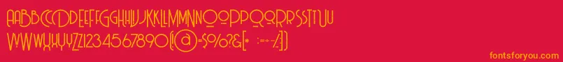 Billionairemediumgrunge Font – Orange Fonts on Red Background