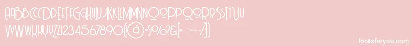 Fonte Billionairemediumgrunge – fontes brancas em um fundo rosa