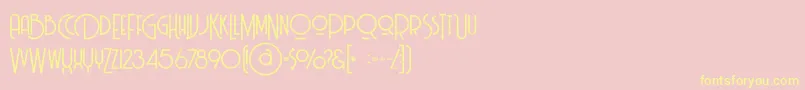 Billionairemediumgrunge Font – Yellow Fonts on Pink Background