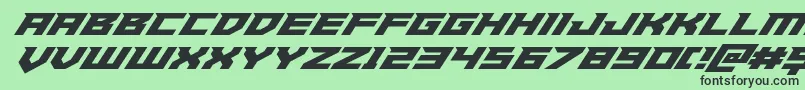 Paladinssuperital Font – Black Fonts on Green Background