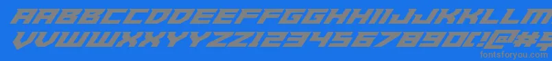 Paladinssuperital Font – Gray Fonts on Blue Background