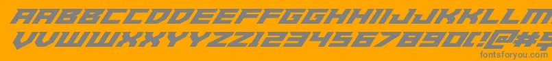 Paladinssuperital Font – Gray Fonts on Orange Background