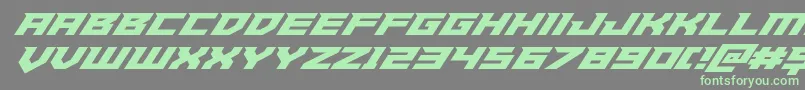 Paladinssuperital Font – Green Fonts on Gray Background