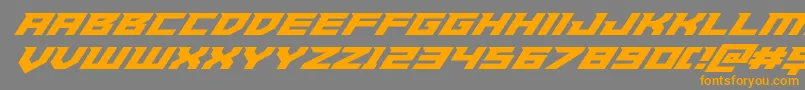 Paladinssuperital Font – Orange Fonts on Gray Background