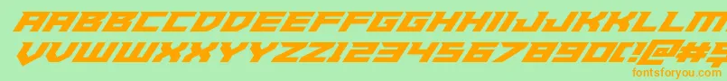 Paladinssuperital Font – Orange Fonts on Green Background