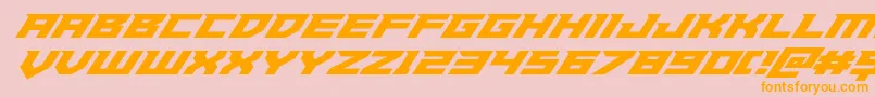 Paladinssuperital Font – Orange Fonts on Pink Background