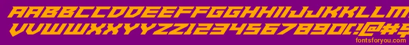 Paladinssuperital Font – Orange Fonts on Purple Background