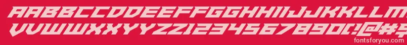 Paladinssuperital Font – Pink Fonts on Red Background