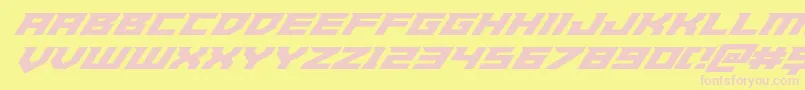 Paladinssuperital Font – Pink Fonts on Yellow Background