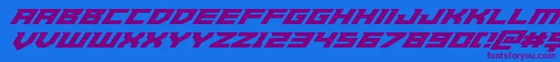 Paladinssuperital Font – Purple Fonts on Blue Background