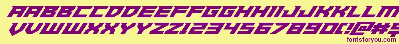 Paladinssuperital Font – Purple Fonts on Yellow Background