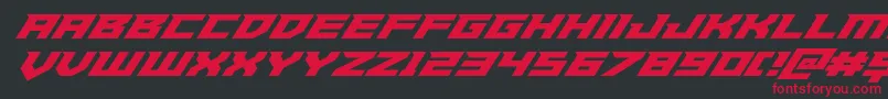 Paladinssuperital Font – Red Fonts on Black Background