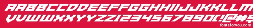 Paladinssuperital Font – White Fonts on Red Background