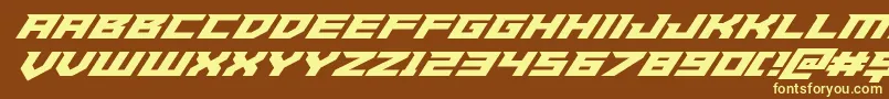Paladinssuperital Font – Yellow Fonts on Brown Background