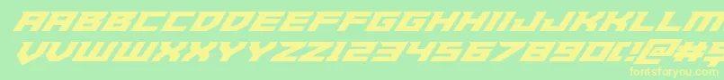 Paladinssuperital Font – Yellow Fonts on Green Background